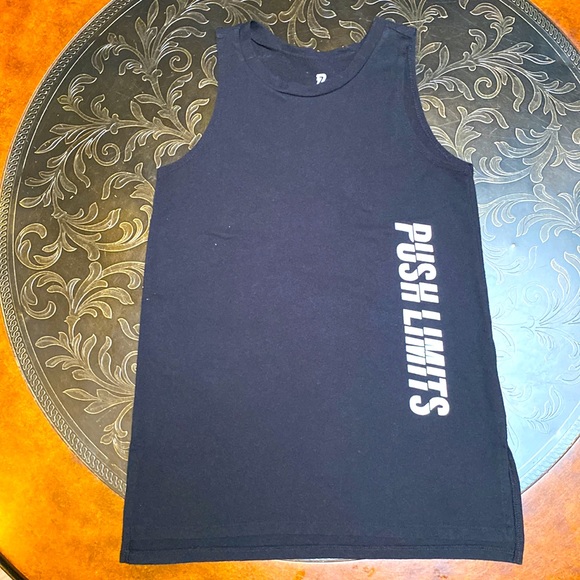 Runway Black Tank Top Athletic Workout Cotton/ Polyester Blend Push Limits Sz L - Picture 4 of 8